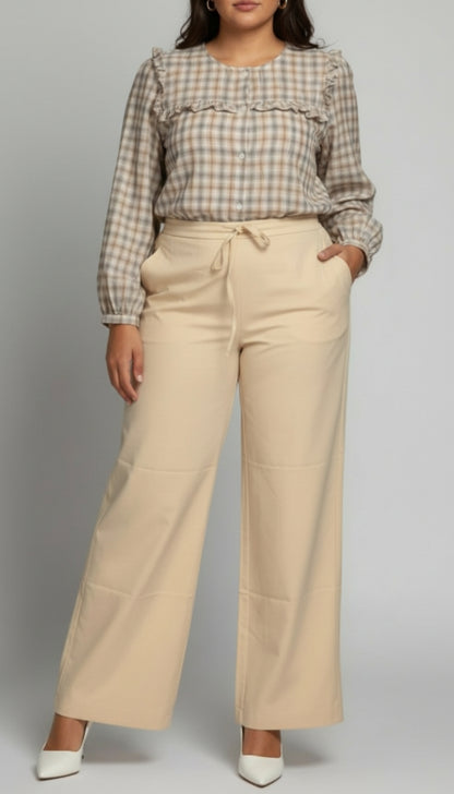 Outfit Oficina Beige Clásico Elegante / OUT47