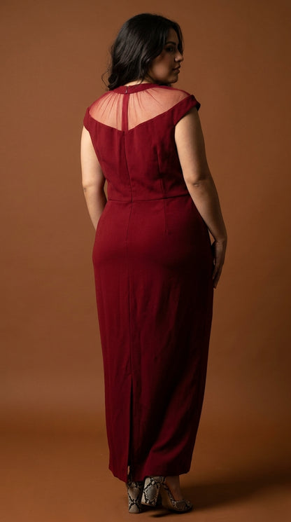 Vestido rojo largo / AO179