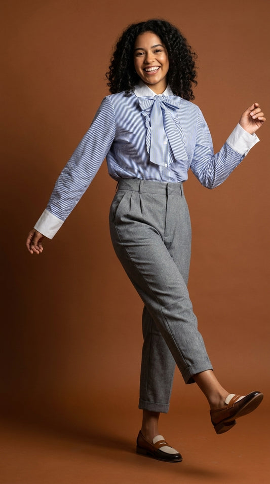 Outfit Oficina Camisa & Pantalón Gris / OUT07