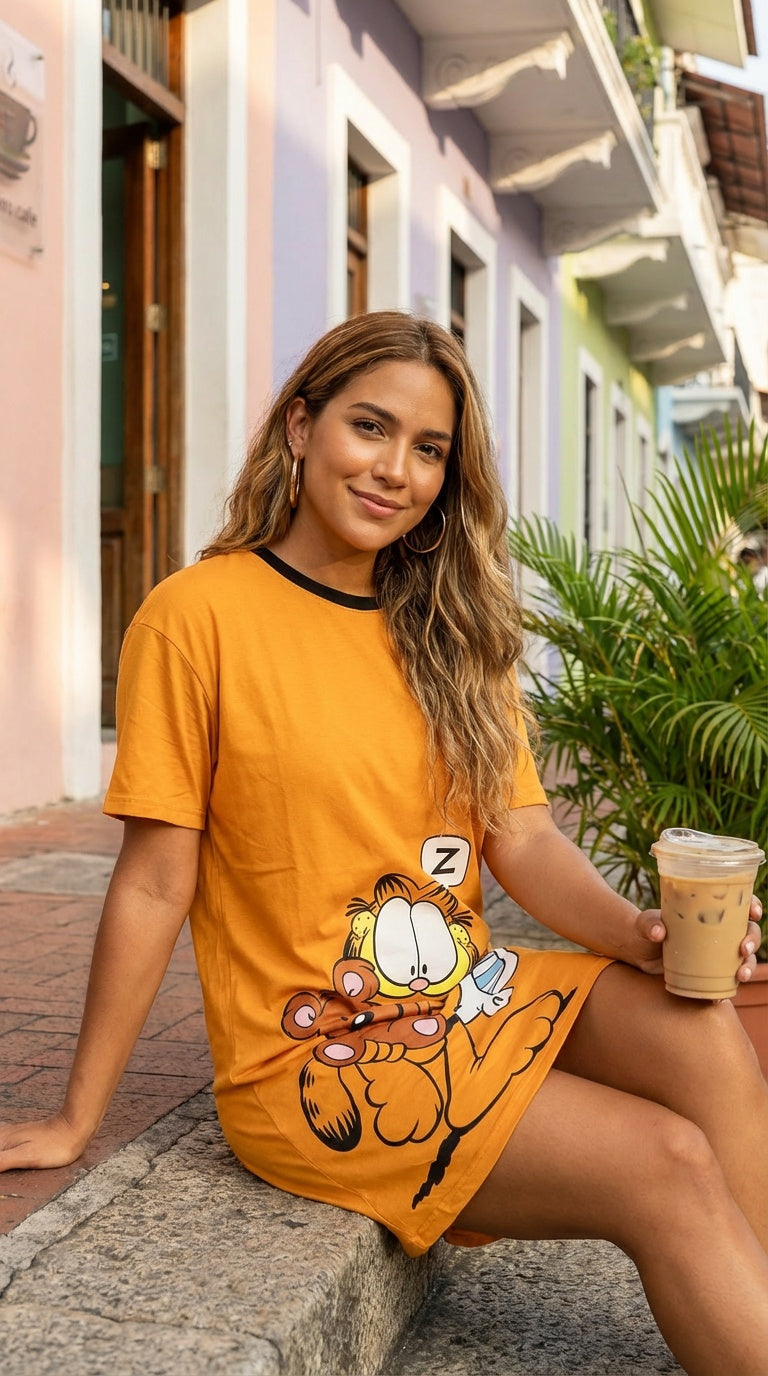 Vestido camiseta gráfico casual / ANV49