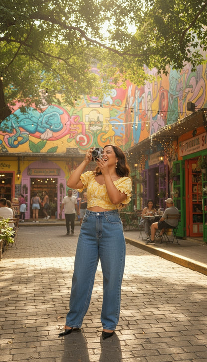 Blusa amarilla casual urbana / ANB13