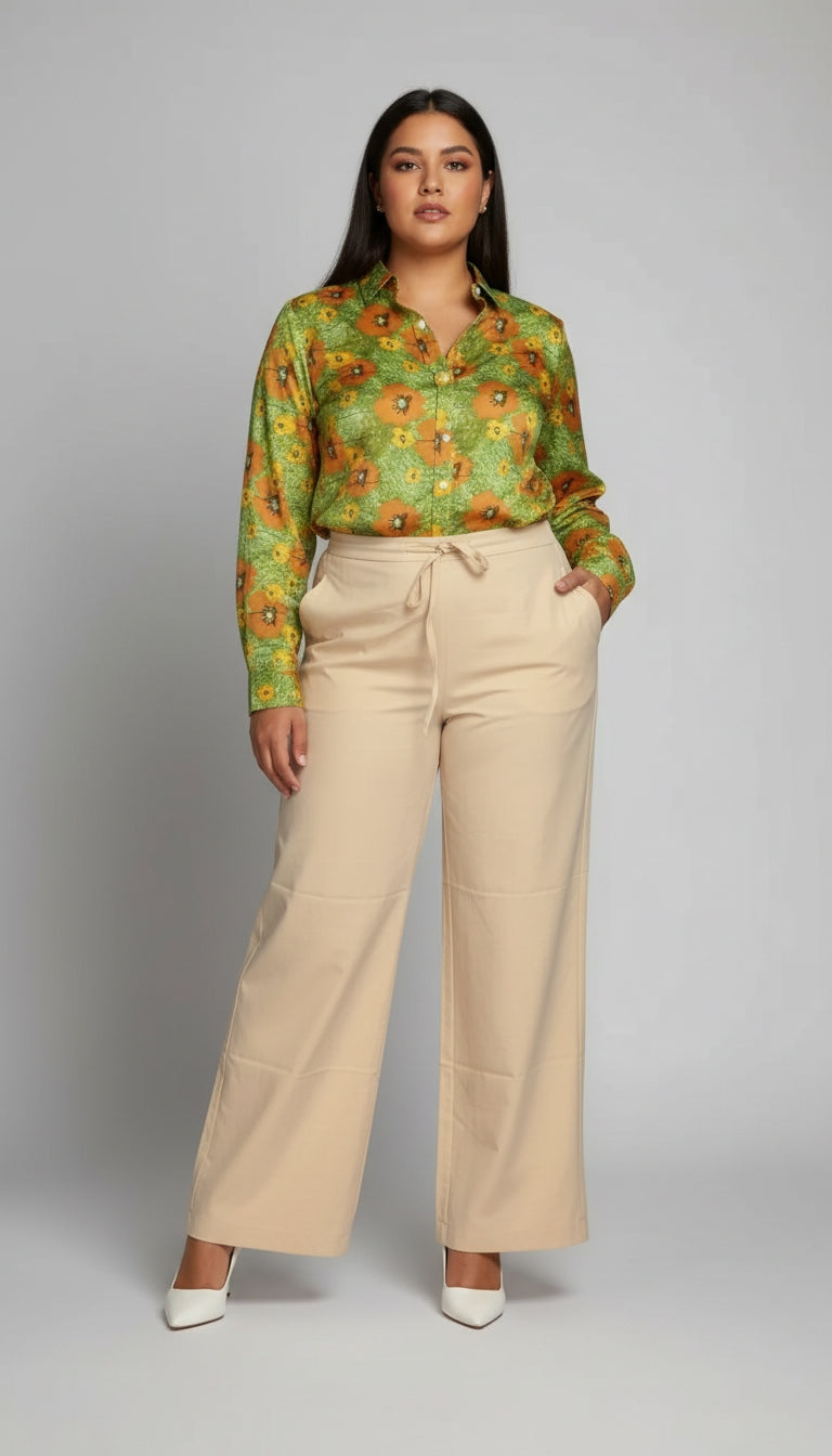 Outfit Oficina Floral & Verde Moderno / OUT41