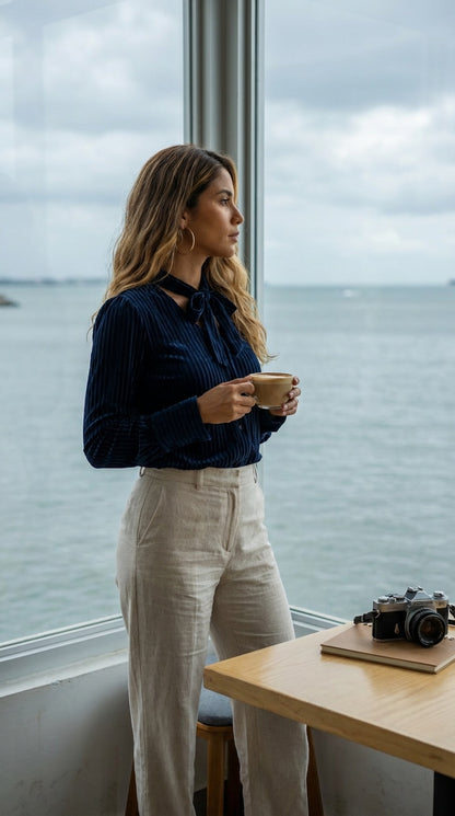 Blusa elegante manga larga / ANB27