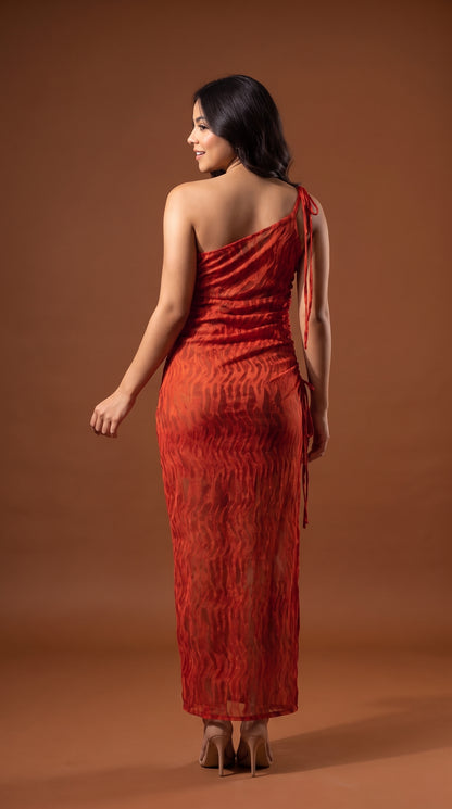 Vestido satinado cobre / ANV85