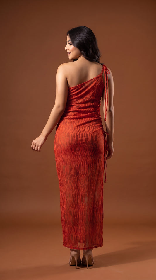 Vestido satinado cobre / ANV85