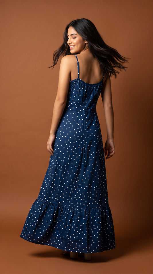 Vestido largo azul brillante / ANV87