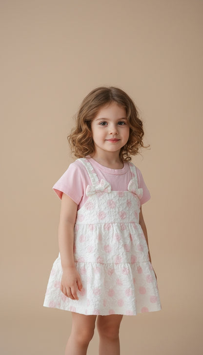 Vestido Niña Encaje Rosa Claro / ANK26