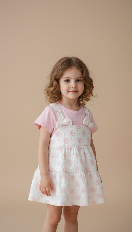 Vestido Niña Encaje Rosa Claro / ANK26