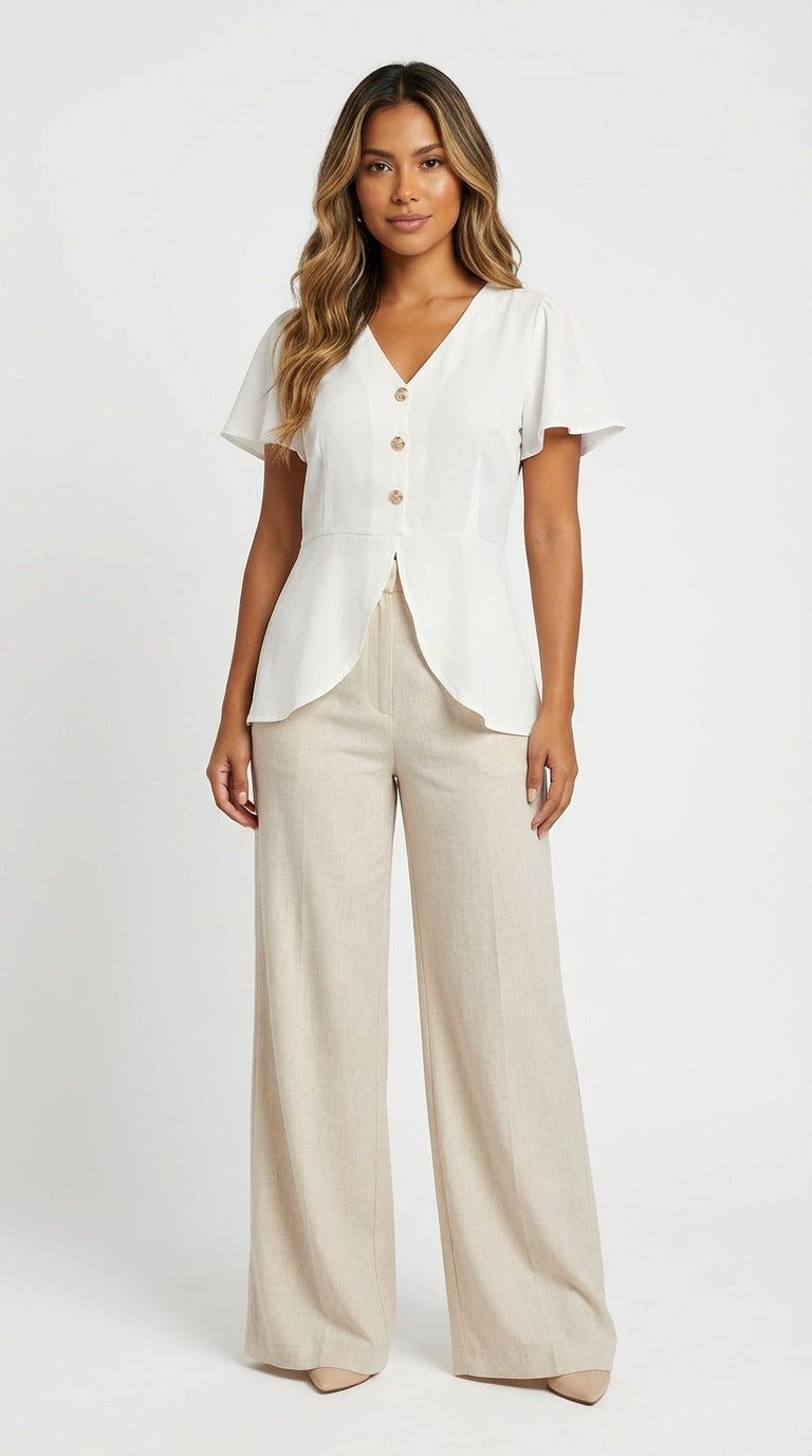 Blusa con abertura / L16A