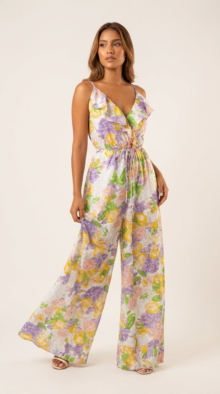 Enterizo largo floral multicolor / ANJ12