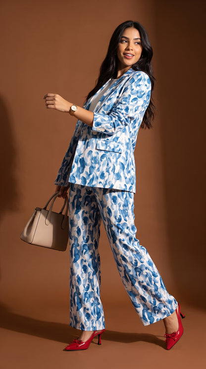 Set Acuarela Blue: Blazer + Pantalón / OUT77