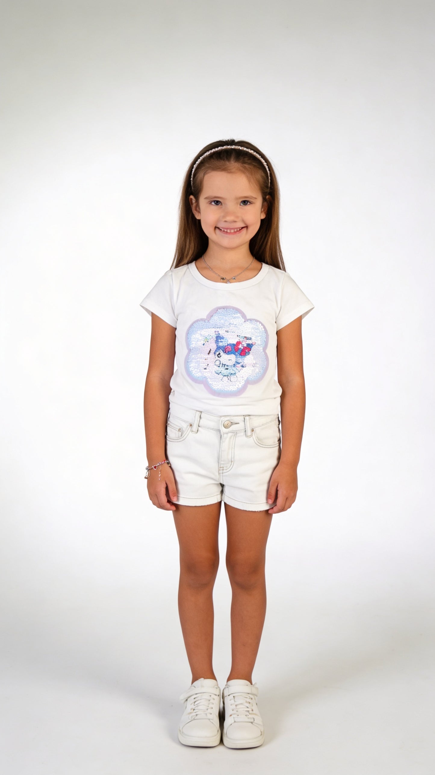 Camiseta Niña Blanca Flor / ANK27
