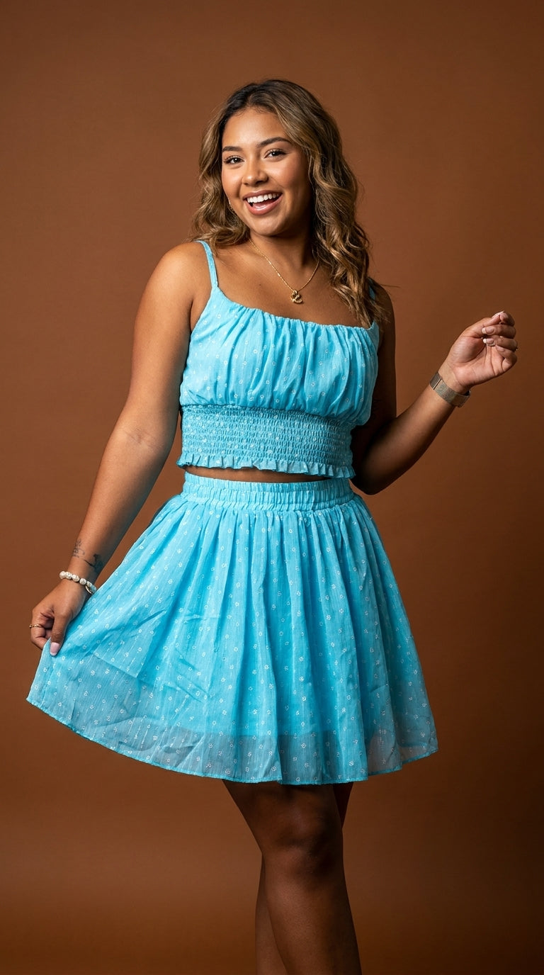 Conjunto Turquesa Marca D&M / V246