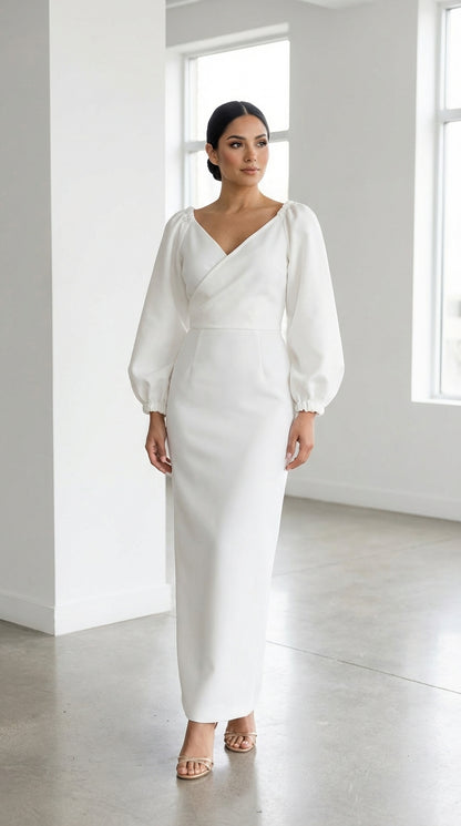 Vestido blanco elegante / AO35