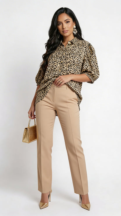 Blusa Animal Print Casual / NOB07