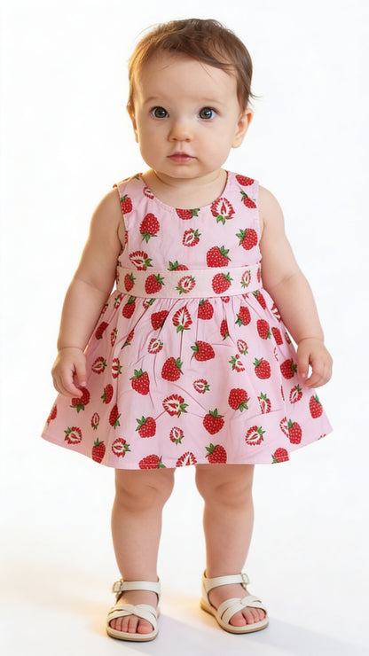 Vestido Fresas Rosa / ANK07