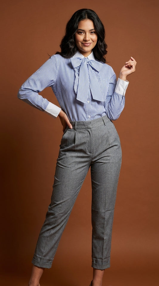 Outfit Oficina Camisa & Pantalón Gris / OUT07