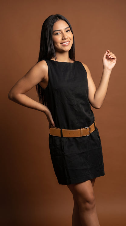 Vestido corto negro minimal / ANV106