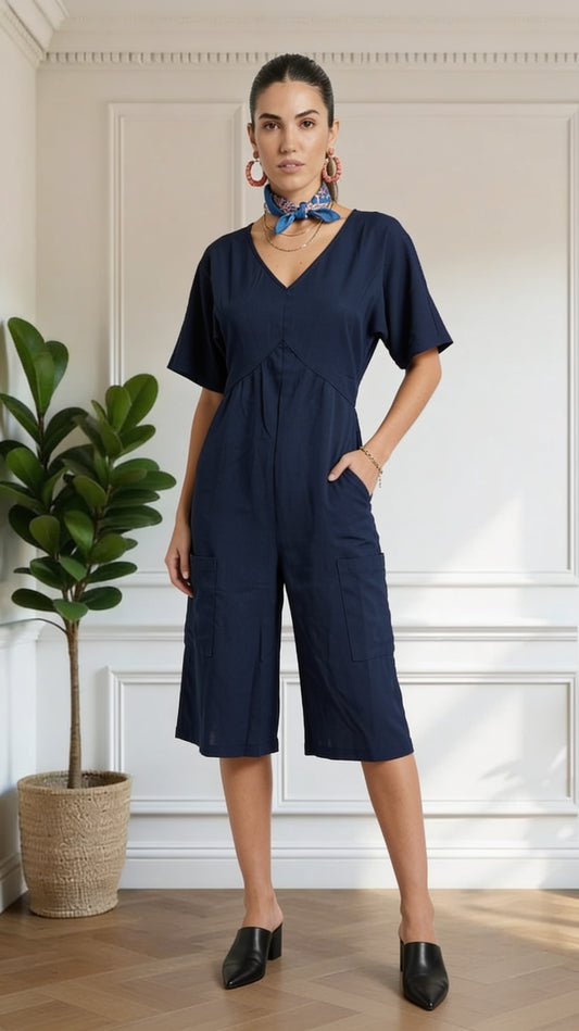 Enterizo Azul Marino Casual / L83A