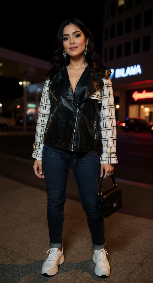 Jacket negra de vinilo D&M / V452