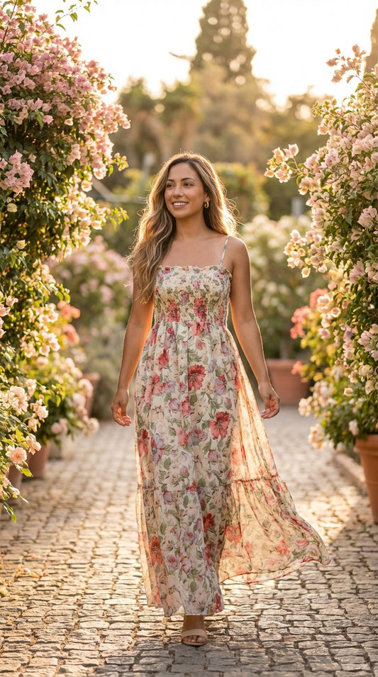 Vestido Floral Largo / ANU48