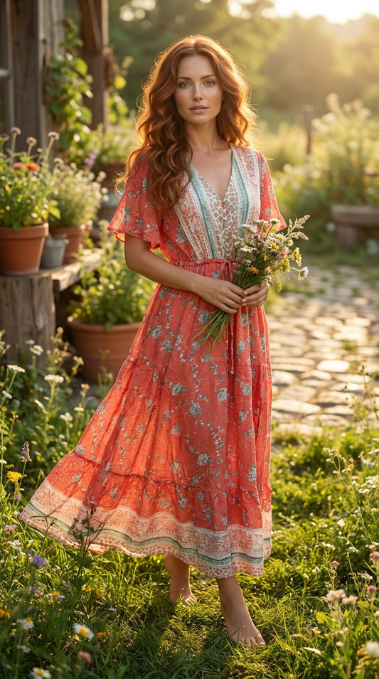 Vestido Largo Estampado / ANU53