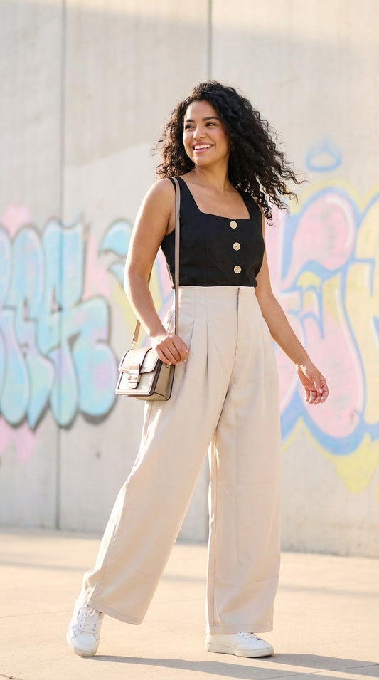 Pantalón beige fluido / ANE1001-41