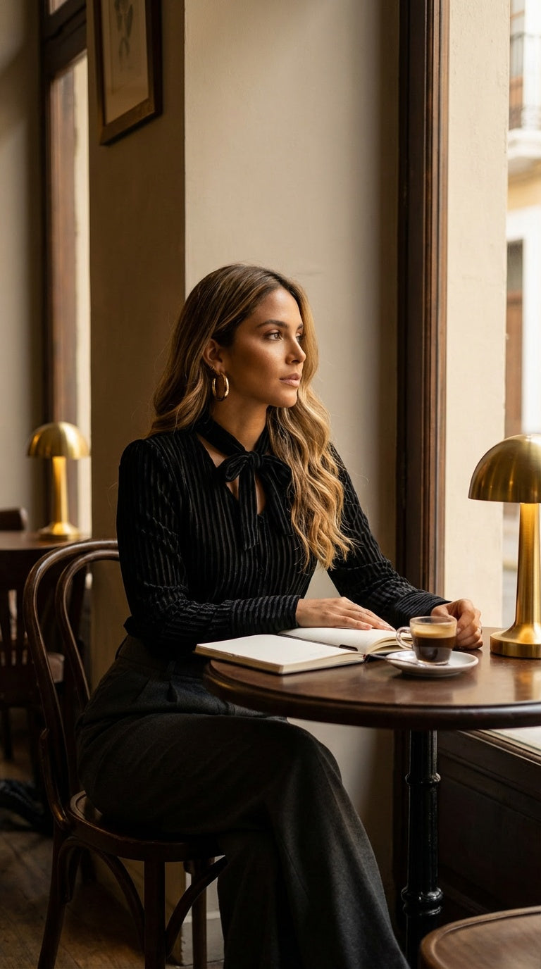 Blusa elegante manga larga / ANB27