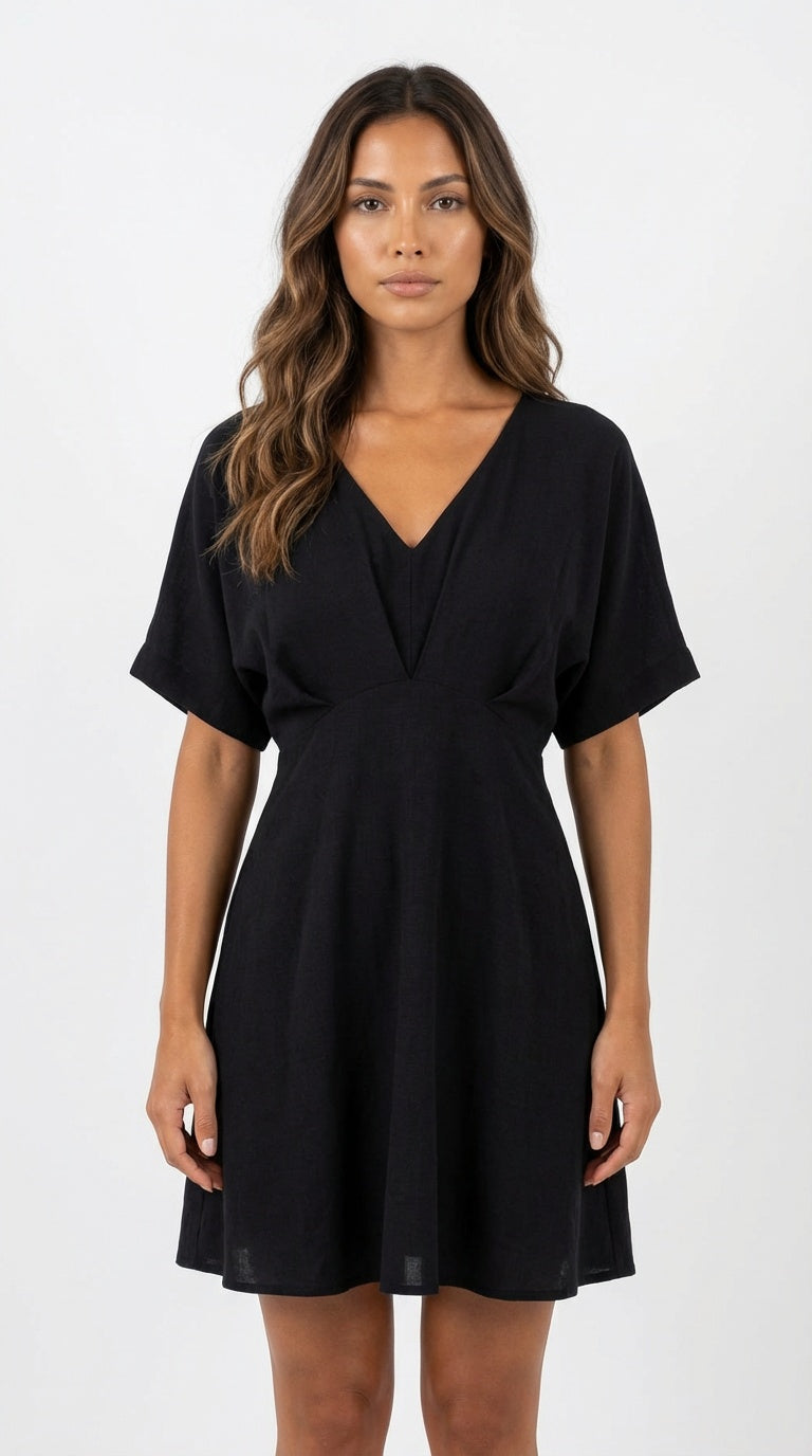 Vestido largo con escote en V /SH06