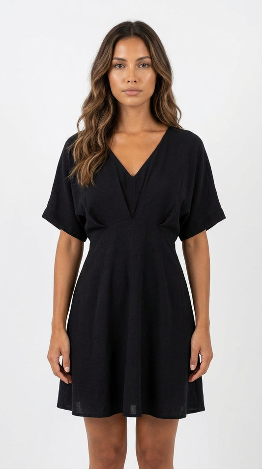 Vestido largo con escote en V /SH06