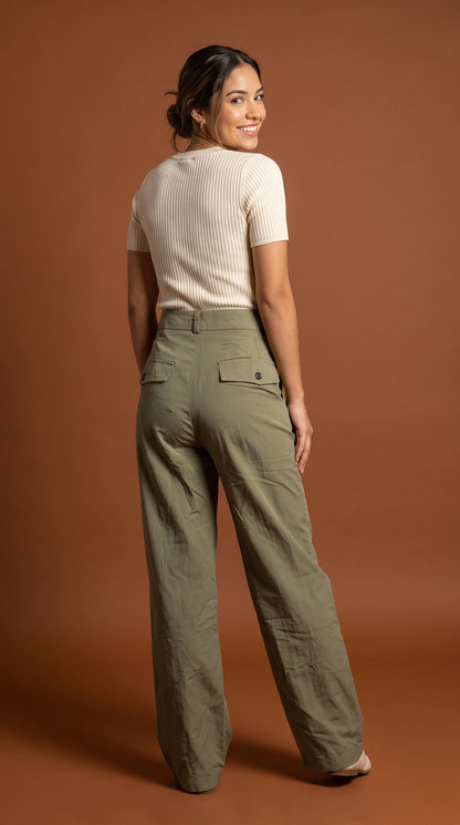 Pantalón verde oliva casual / ANE1001-23
