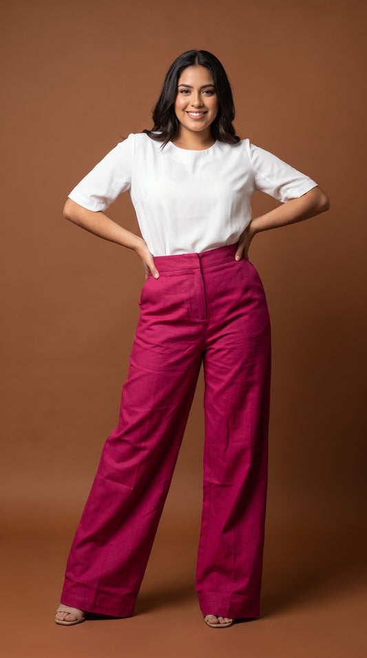 Pantalón palazzo fucsia / ANE1001-6