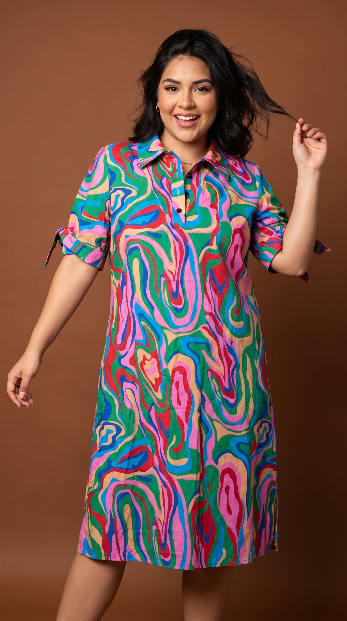 Vestido Multicolor Estampado Casual / MV40