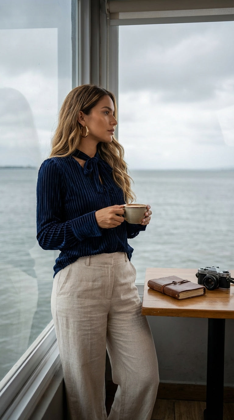 Blusa elegante manga larga / ANB27