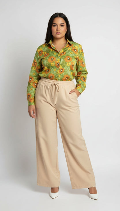 Blusa floral verde / ANB01