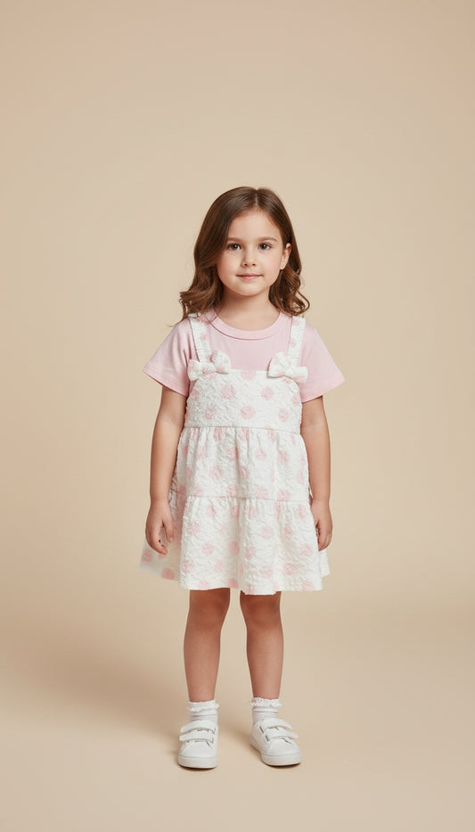 Vestido Niña Encaje Rosa Claro / ANK26