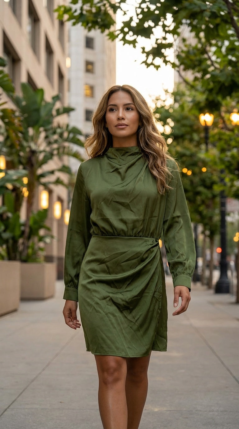 Vestido Verde Militar / ANU12