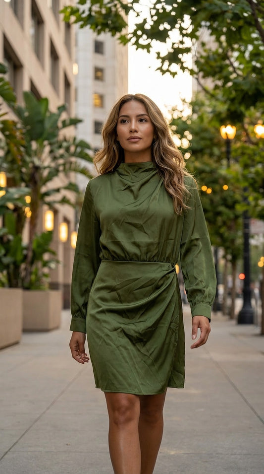 Vestido Verde Militar / ANU12