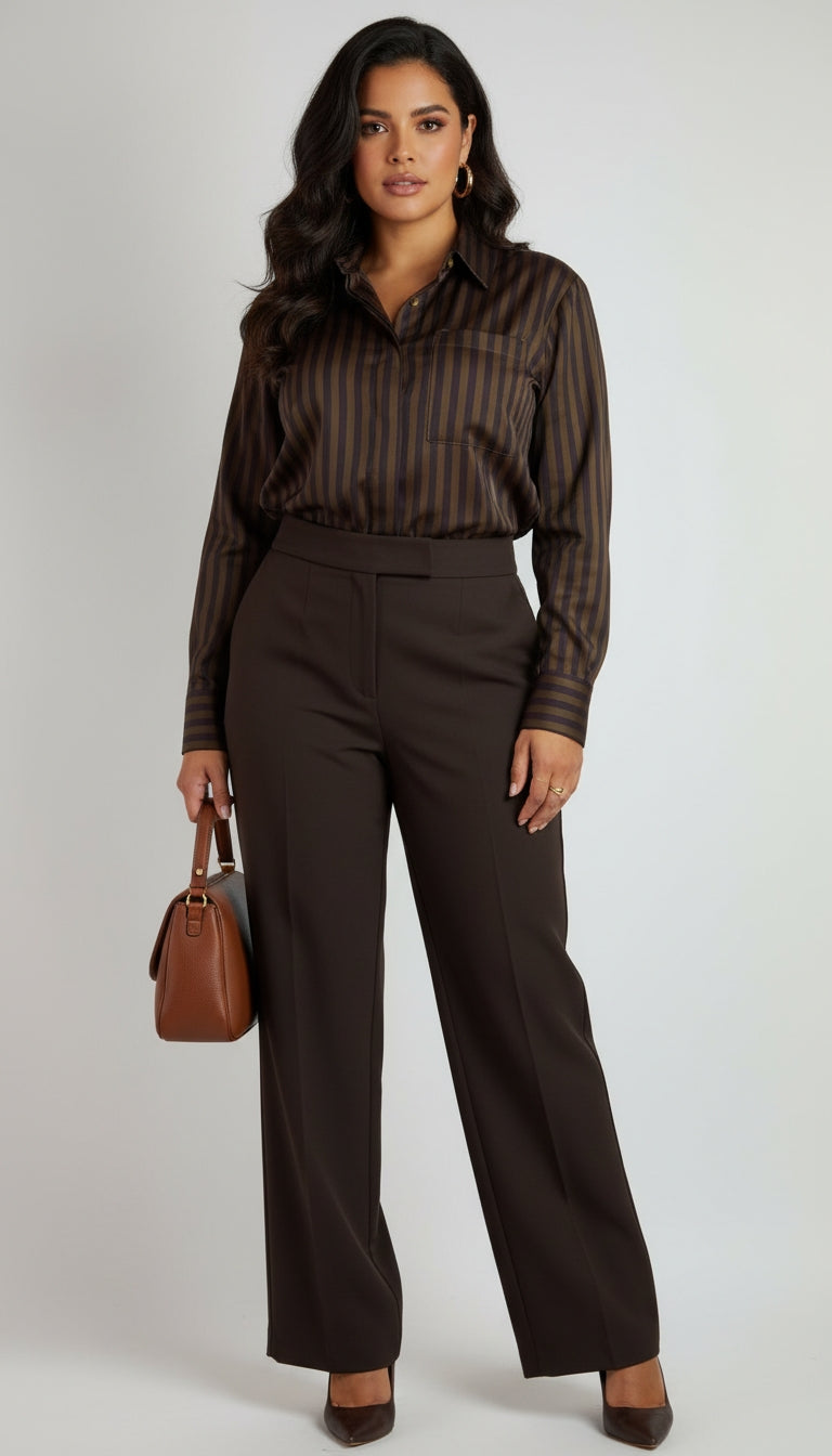Pantalón marrón elegante / ANE1001-24
