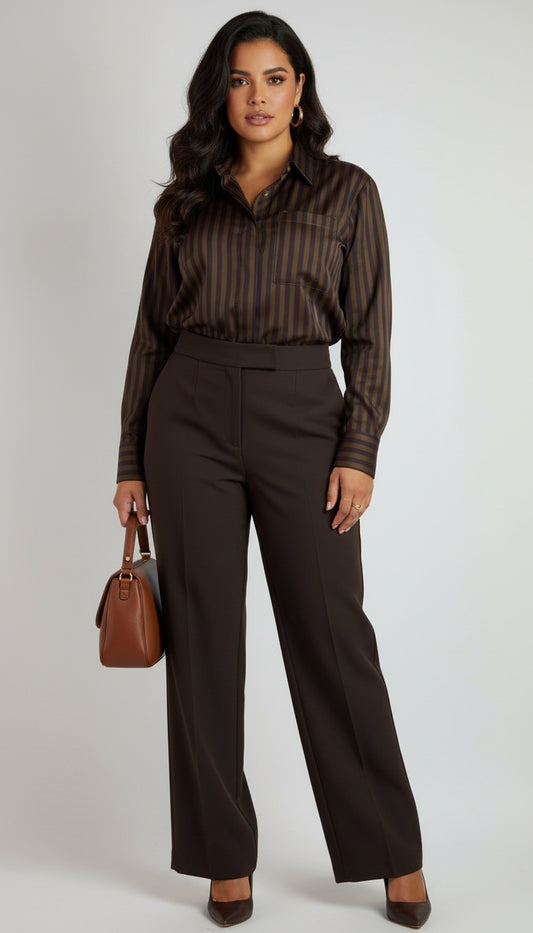 Pantalón marrón elegante / ANE1001-24