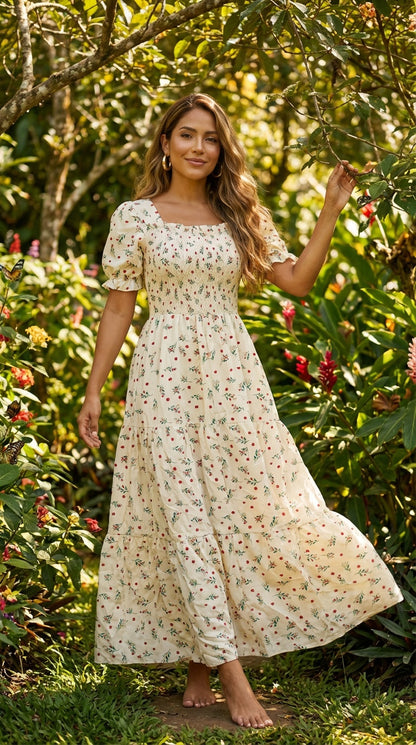 Vestido Maxi Floral Fresco / SH77