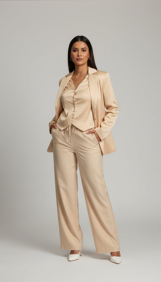 Outfit Oficina Beige Elegante / OUT30