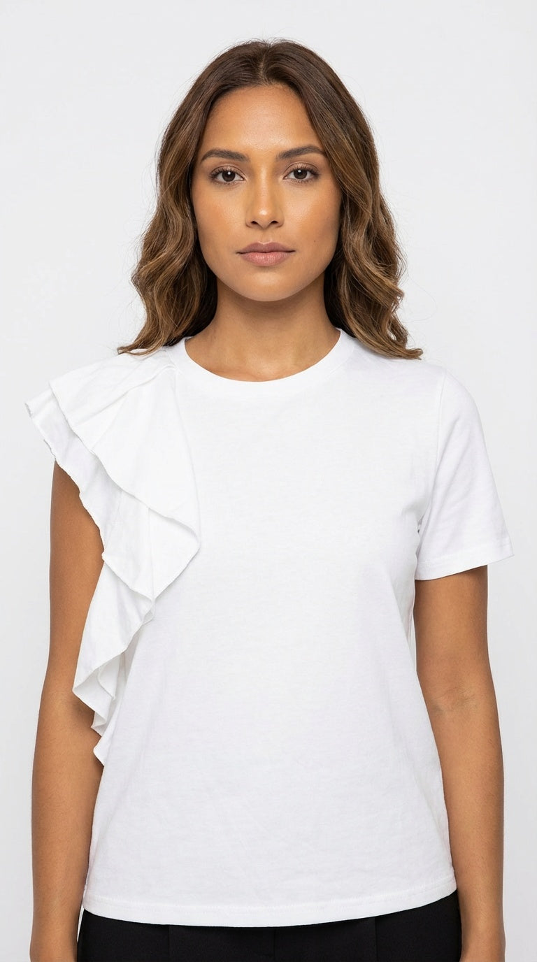 Camiseta blanca casual / L40A
