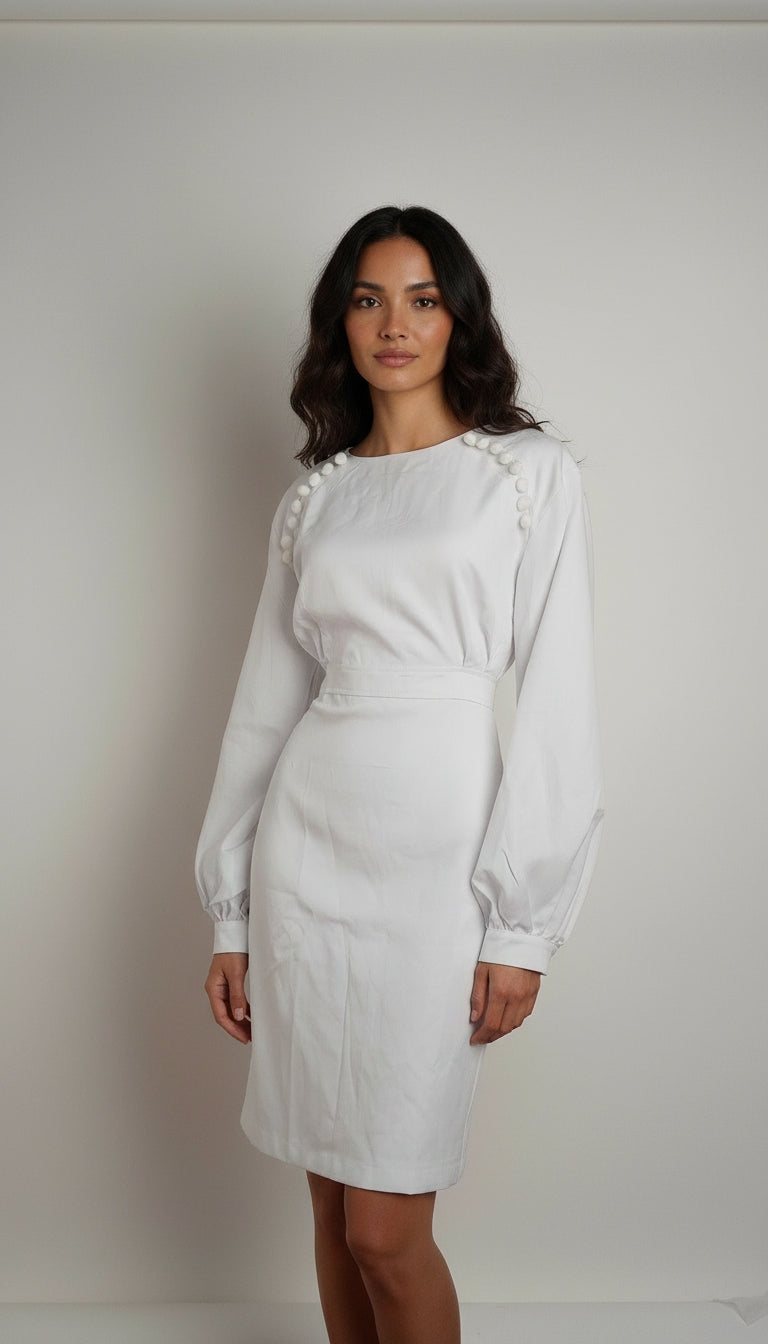 Vestido blanco elegante / AO185