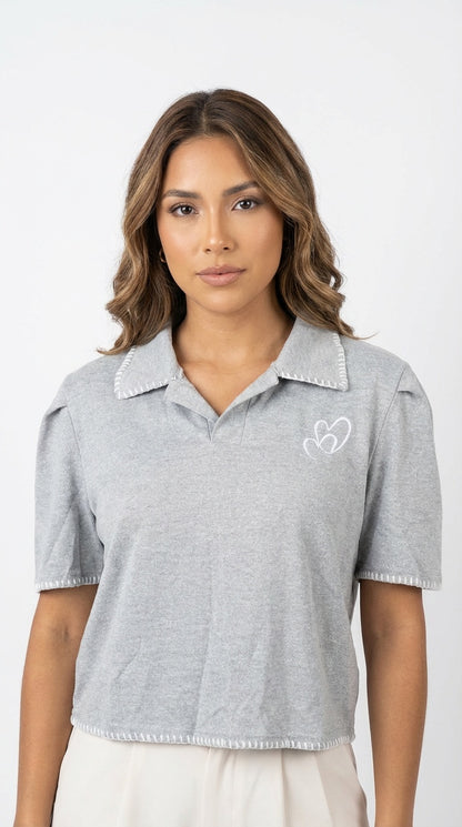Polo gris casual / L39A