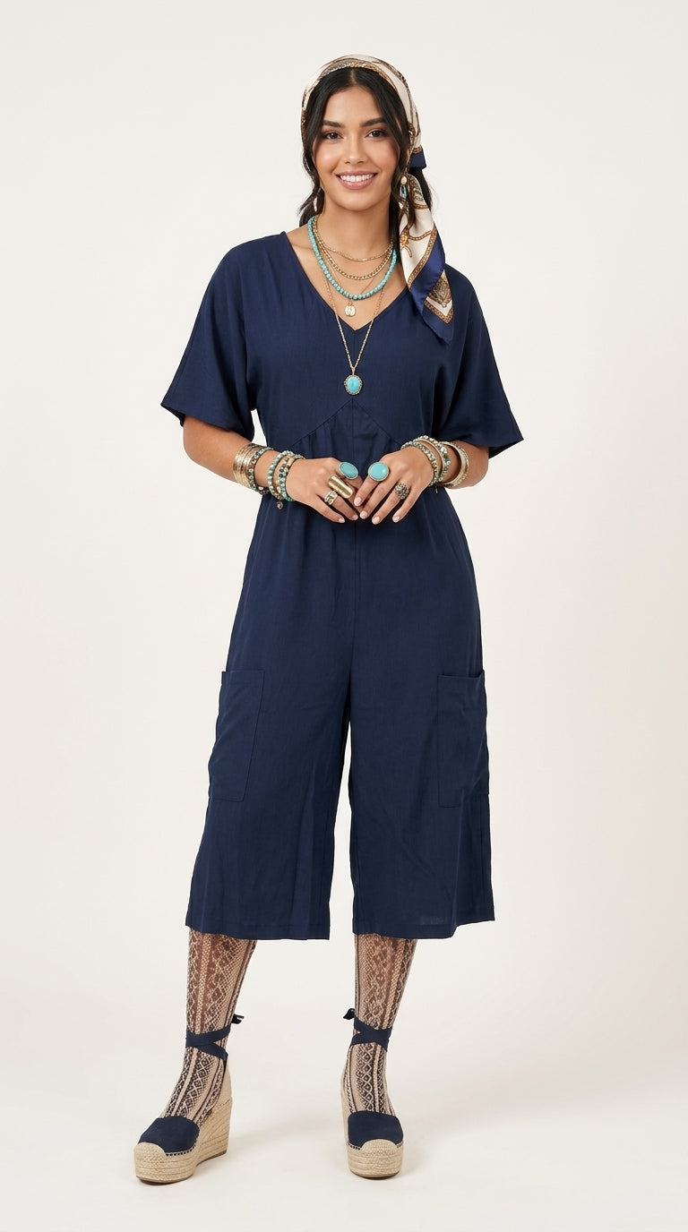 Enterizo Azul Marino Casual / L83A