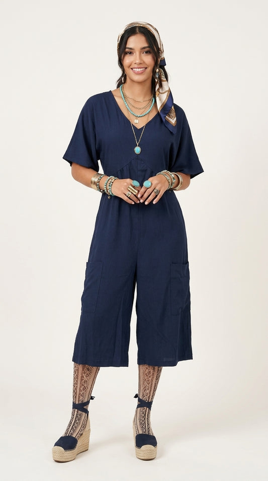 Enterizo Azul Marino Casual / L83A