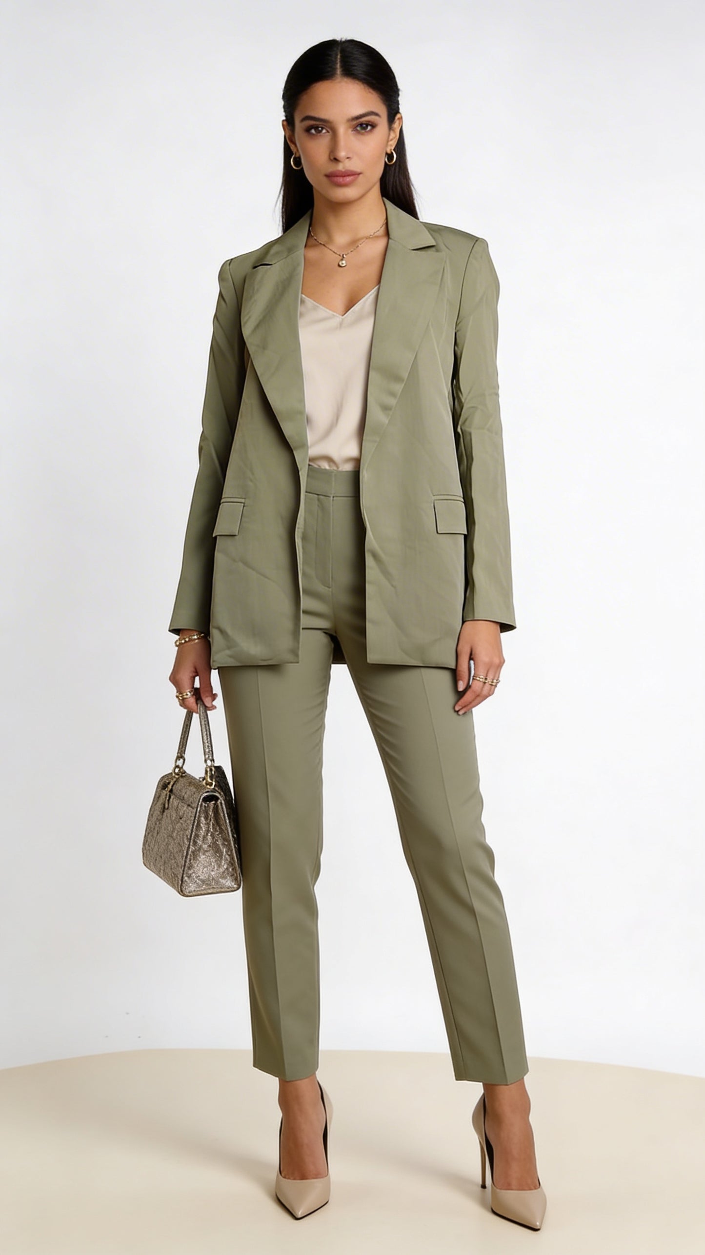 Blazer Verde Oliva Elegante / ANBL2655