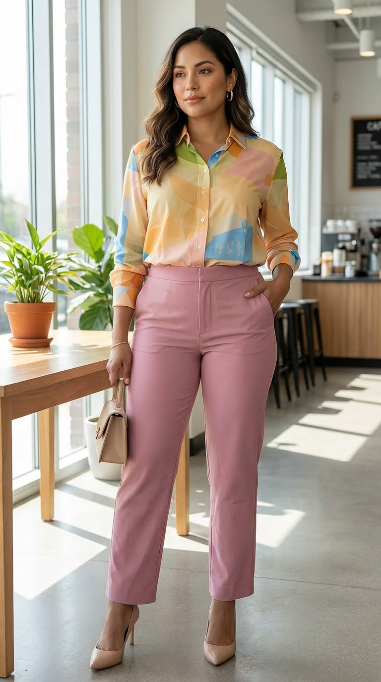 Outfit Oficina Rosa Ejecutivo / OUT22
