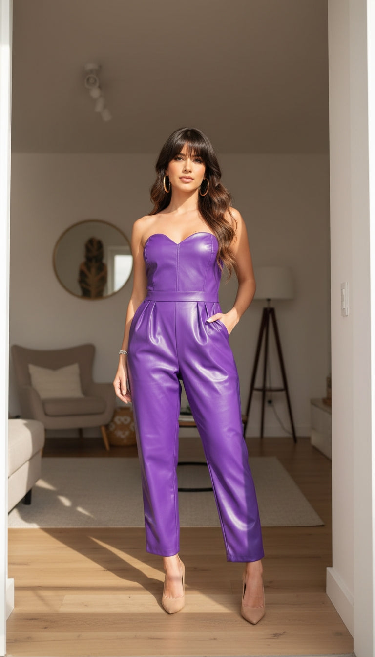 Jumpsuit Morado Marca D&M / V14